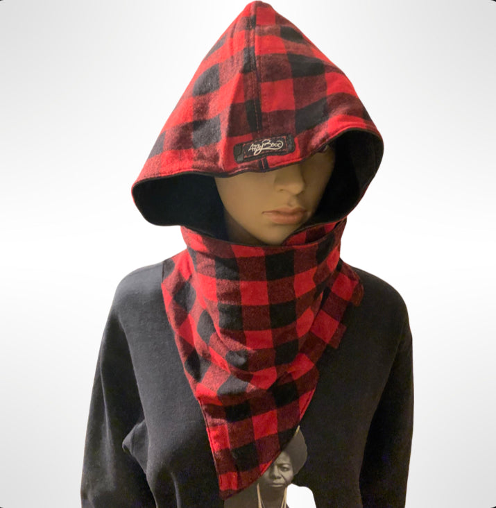 Red Buffalo Plaid Hooded Muffler