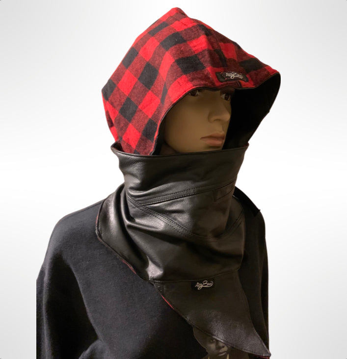 Red Buffalo Plaid Hooded Muffler